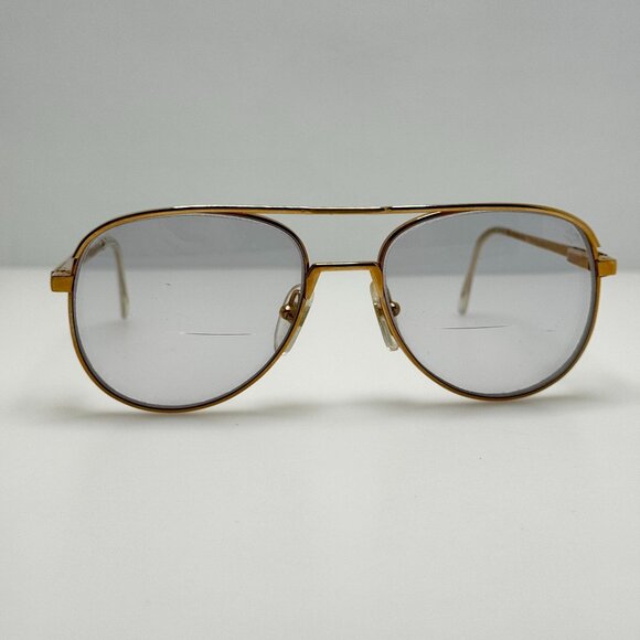 American Optical Eyeglasses Eye Glasses Frames EX590 Gold Z87 56-18-140 - Picture 1 of 7
